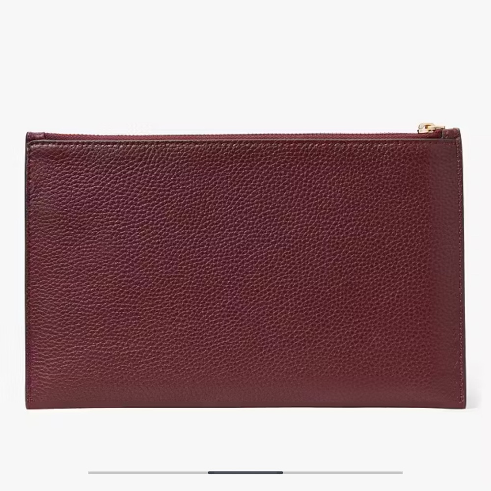 Kate Spade Ava Pebbled Leather Heavy Structured Clutch NWOT $139 retail - Picture 2 of 5